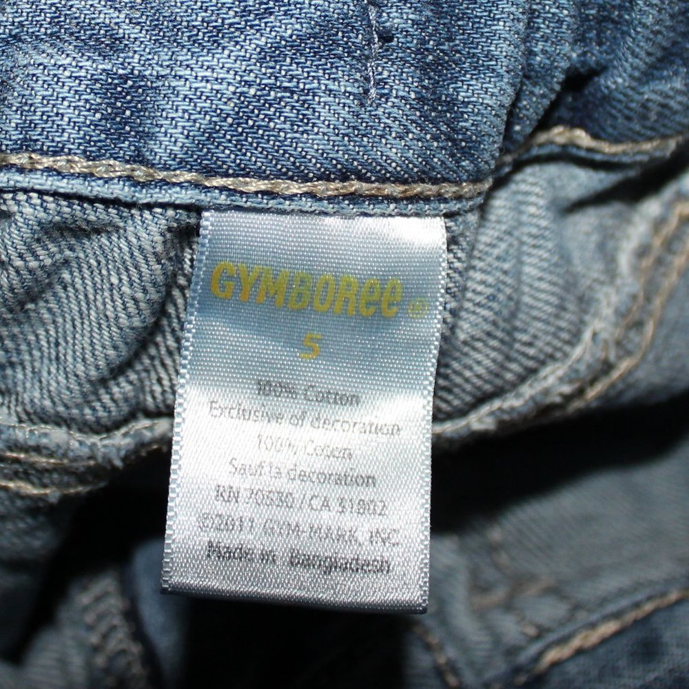 Gymboree 5T Blue Light Wash Boot Cut Jeans Puppy - Picture 5 of 12